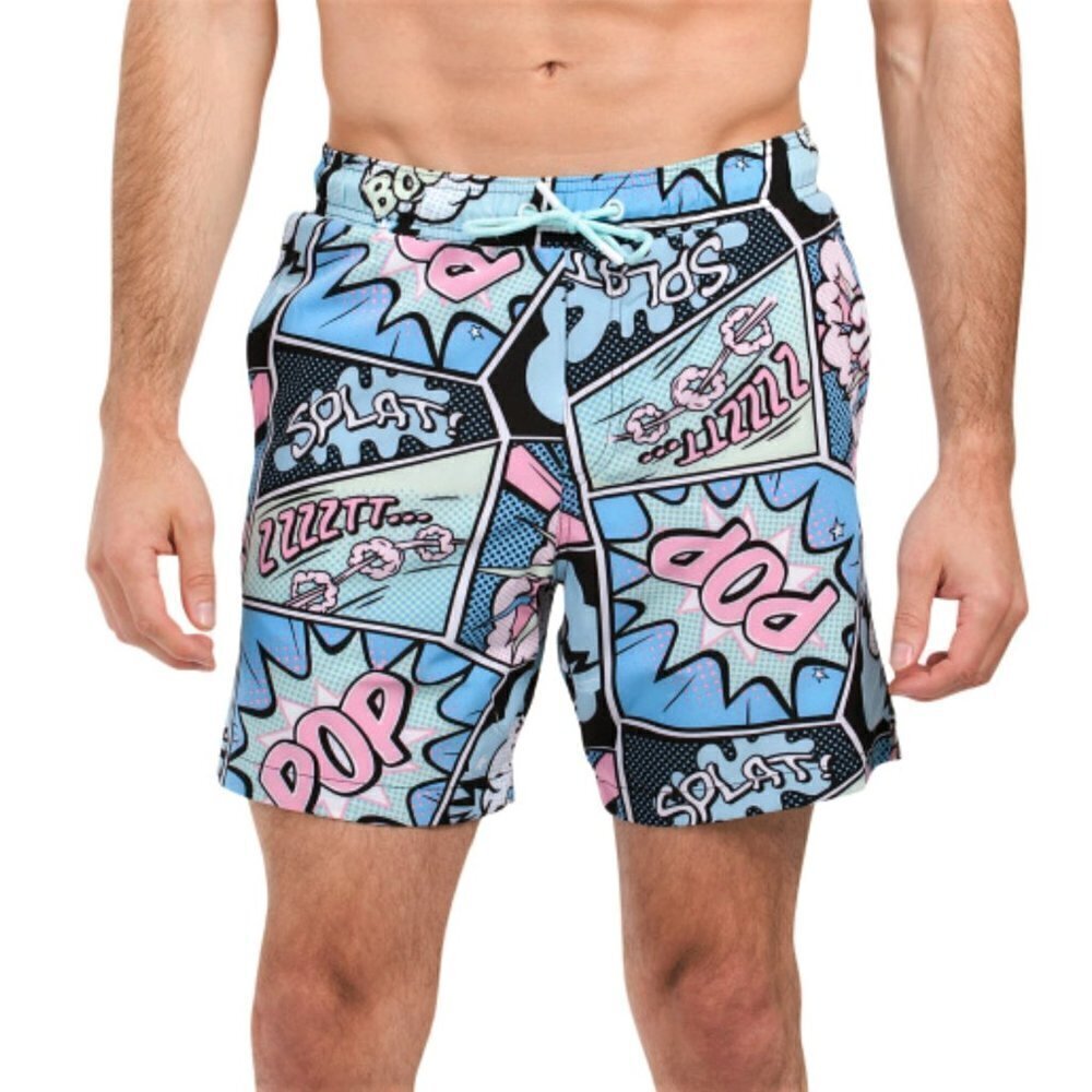 NWT OH SNAP! Exploded Comic Print Swim Shorts